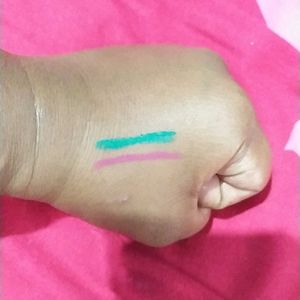 Eyeliner Dark Green & Baby Pink