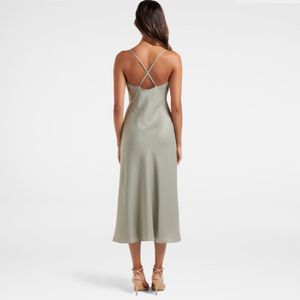 Forever New Opal Bias Cowl SatinMidi Dress