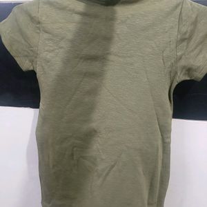 Green Olive Colour Tshirt For Women