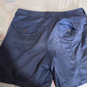 Blue Cotton Shorts