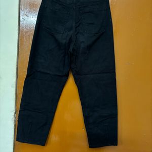 High Waisted Black Mom Fit Denim