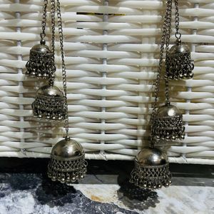 Long Triple Layer Earrings