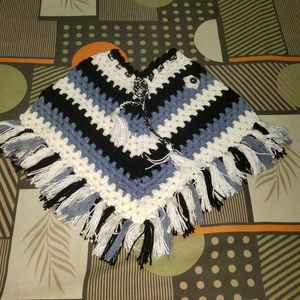 Kids Poncho Winter Handknit