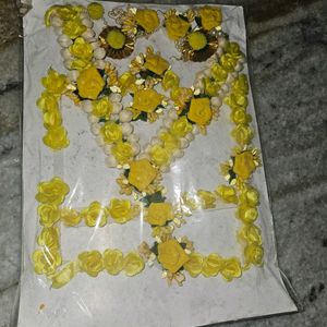 Haldi Flower Jewellery Set