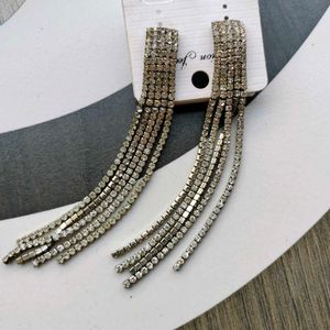 Silver Diamond Earrings