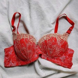 Red Lace Push Bra