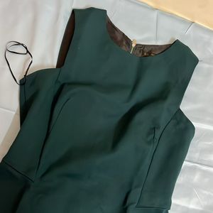 Bottle Green Formal Sleeveless Zara Dress