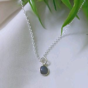 Original silver dainty chain with labradorite  sto