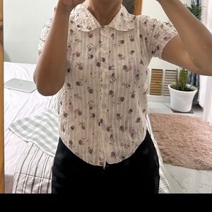 Lavender Printed Shirt