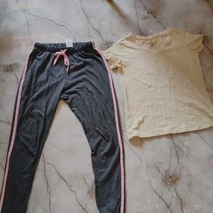 Combo Set Of Track Pants And T Shirt