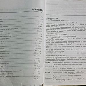 Rd Sharma Class 7 Math  Book . Only One Time Used