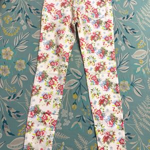 Denim Floral Jeans Women