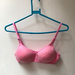 Pink Color Padded Bra