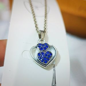 Blue heart Pendant Necklace