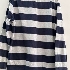 MAX Branded Blue Striped Winter Tshirt