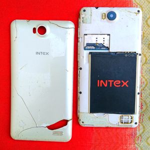 📱Intex AQUA 4.5E Tuch Screen phone in Dead Condition With Bettery. (Phone need repair then it Work).