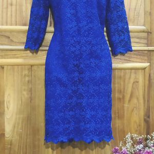 Royal Blue Lace Dress