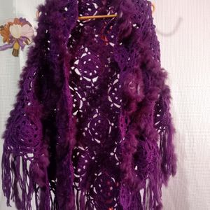 Purple Handloom Scarf