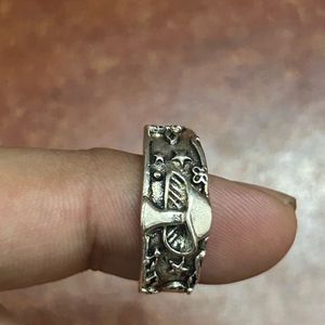 stainless steel gothic shroom ring