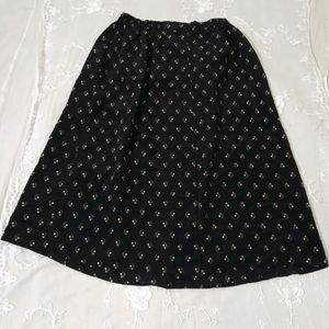 Satin Floral Midi Skirt