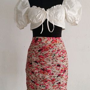 Vintage Floral Mini Skirt