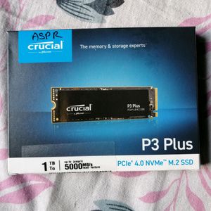 Crucial Brand New Seal Box Packed P3 Plus 1TB PCIe 4.0 3D NAND NVMe M.2 SSD