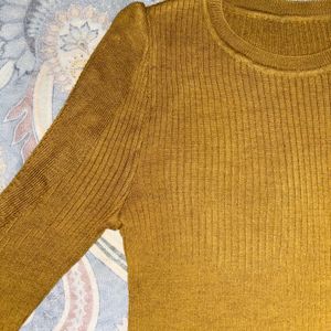 Mustard Knitted Top