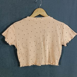 Light Orange Printed Top ( Women's)