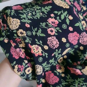 Vintage Floral Pinteresty Crop Shirt