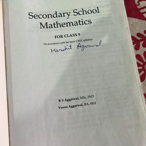 RS AGGARWAL class 9 MATHS BOOK