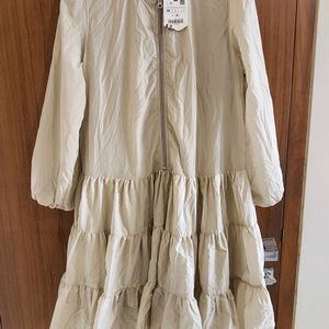 Zara Tiered Windbreaker Dress