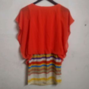 Orange Designer Kaftan Top(Women's)