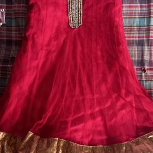 Girl Frock Suit With Dupatta And Leggy