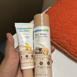 Mama earth Rice Water Toner & Cream