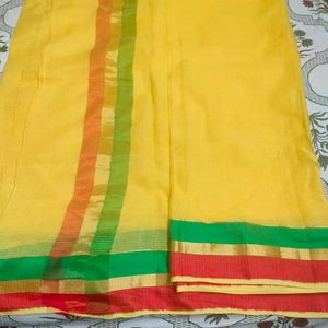 Yellow Kota Saree