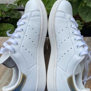 Adidas Originals Stansmith In Gold & White