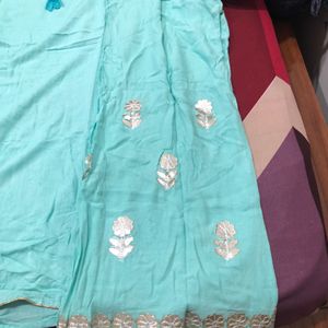 Skyblue Palazzo Suit Set Wid Dupatta