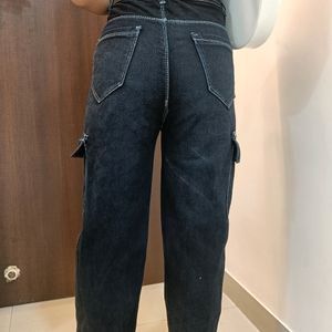 Black Cargo Jeans