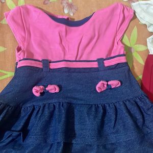 Red And Pink Frock