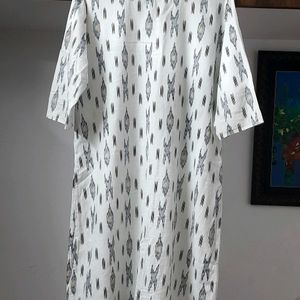 White Printed Kurta