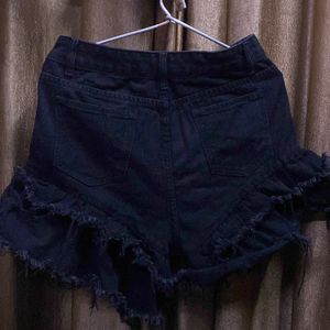 Black Denim Shorts