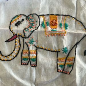 A Handmade Embroidered Elephant