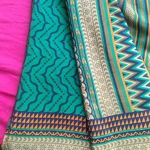 Blue And Green Saree