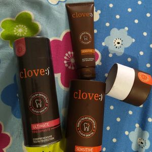 clove oral care sensitive and ultimate toothpastes