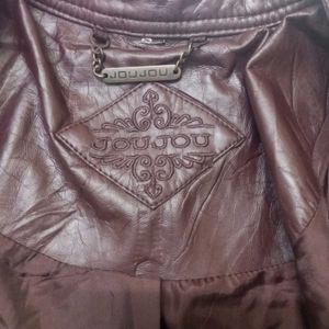 Brown Foam Leather Jacket