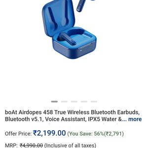 Boat Airdopes 458 Sealed Pack