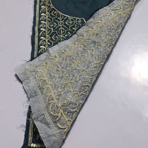 Neck Embroidery Patch Grey Golden New