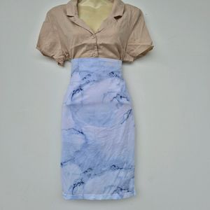 Marble Blue Skirt