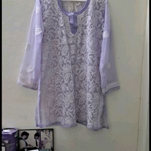 Authentic Chikankari Short Kurti