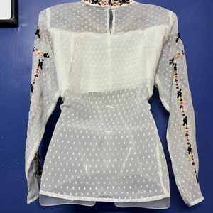 Korean Designer White Top